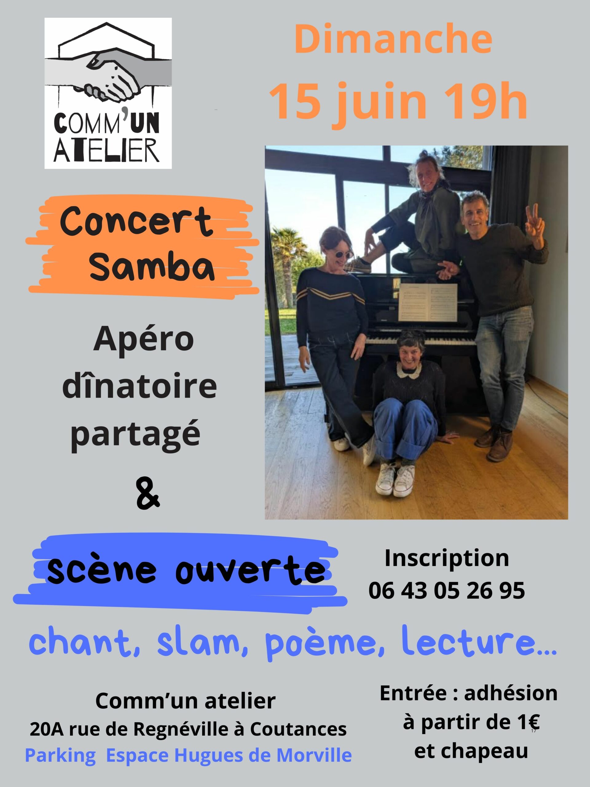 Concert samba, apéro et scène ouverte